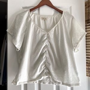 Madewell Ivory colored cotton top